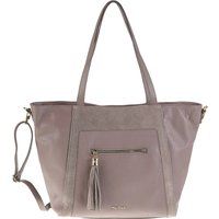 Ledersatteltasche mit Wildlederakzenten