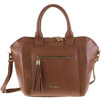 Ledersatteltasche mit Wildlederakzenten