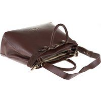 Ledersatteltasche mit Wildlederakzenten