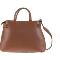 Ledersatteltasche mit Wildlederakzenten