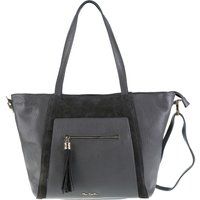 Ledersatteltasche mit Wildlederakzenten