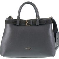 Ledersatteltasche mit Wildlederakzenten