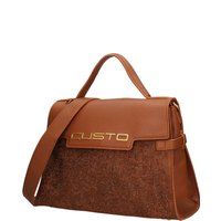 Braune Handtasche aus Kunstleder