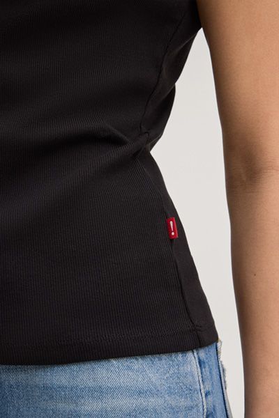 Joop Jeans Schwarzes Baumwoll Strass Logo T-Shirt Kurzarm