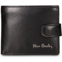 Klassisches Leder-Bifold-Portemonnaie mit Druckknopf