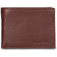 Klassisches Leder-Bifold-Portemonnaie mit Druckknopf
