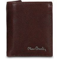 Klassisches Leder-Bifold-Portemonnaie mit Druckknopf