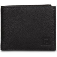 Klassisches Leder-Bifold-Portemonnaie mit Druckknopf
