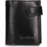 Klassisches Leder-Bifold-Portemonnaie mit Druckknopf