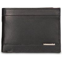 Klassisches Leder-Bifold-Portemonnaie mit Druckknopf