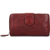 Leder-Brieftasche mit Reißverschluss