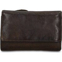 Leder-Brieftasche mit Reißverschluss