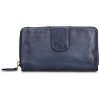 Leder-Brieftasche mit Reißverschluss