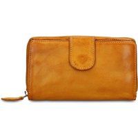 Leder-Brieftasche mit Reißverschluss