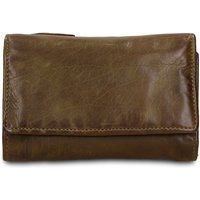 Leder-Brieftasche mit Reißverschluss