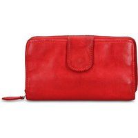 Leder-Brieftasche mit Reißverschluss