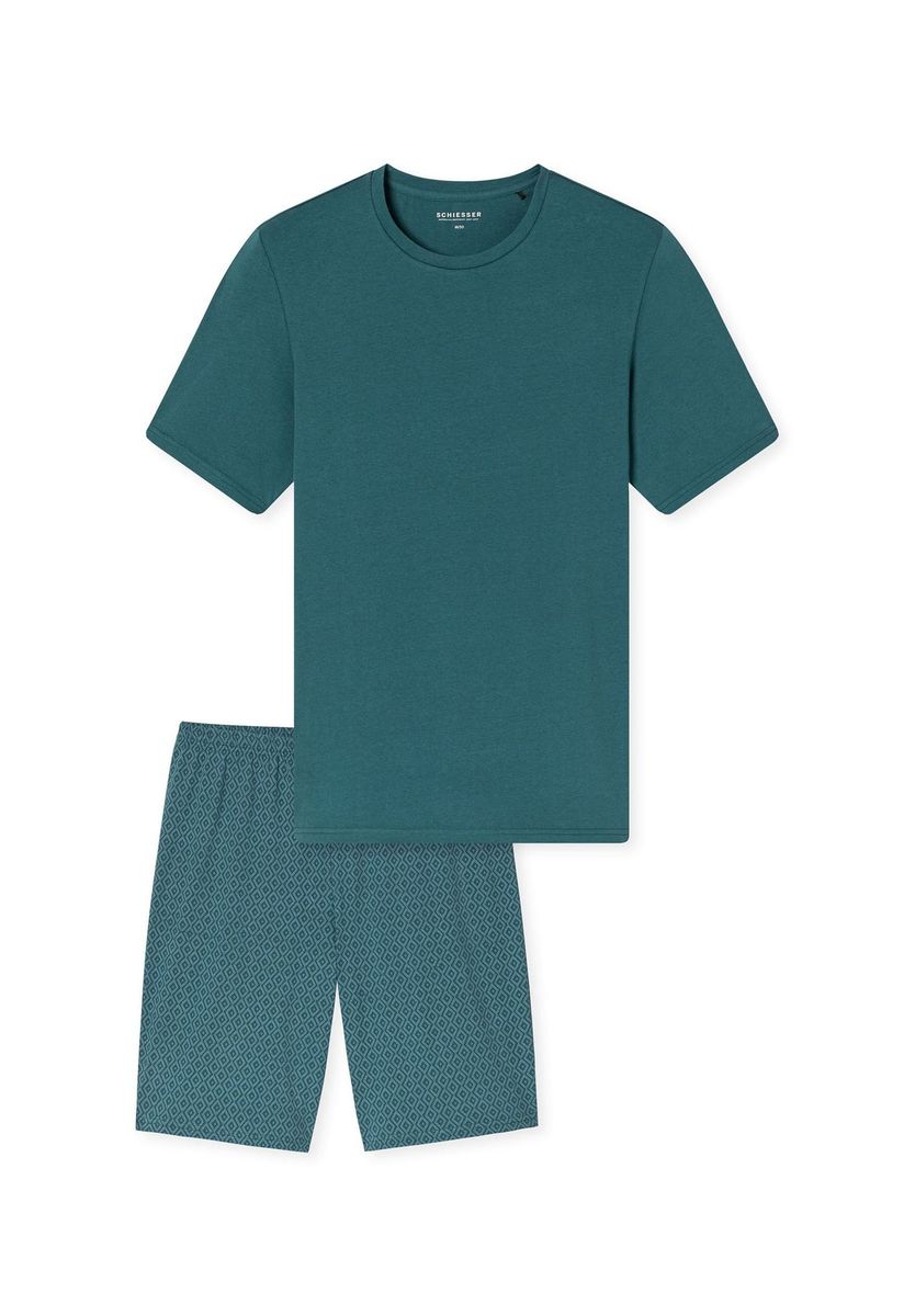 Herren Schlafanzug Kurz Casual Essentials