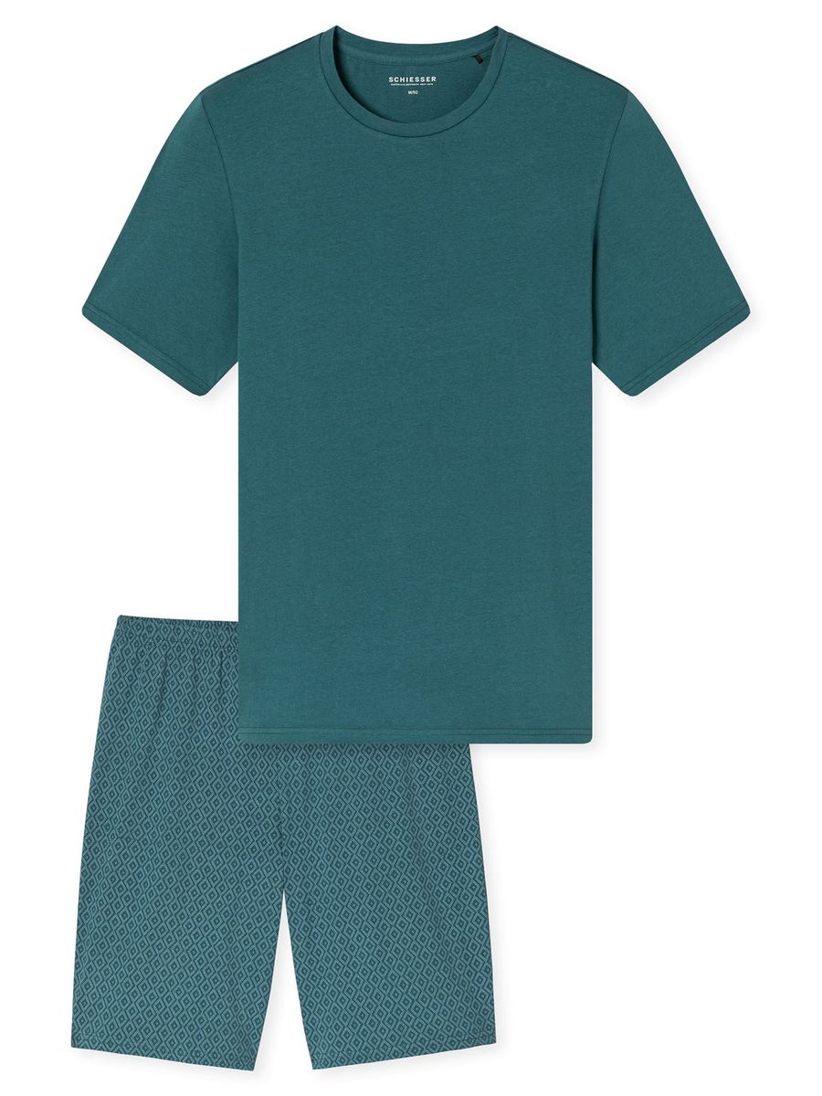 Herren Schlafanzug Kurz Casual Essentials