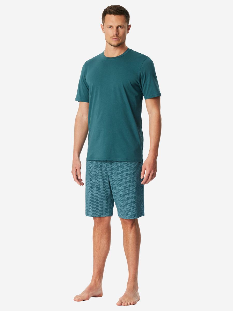 Herren Schlafanzug Kurz Casual Essentials
