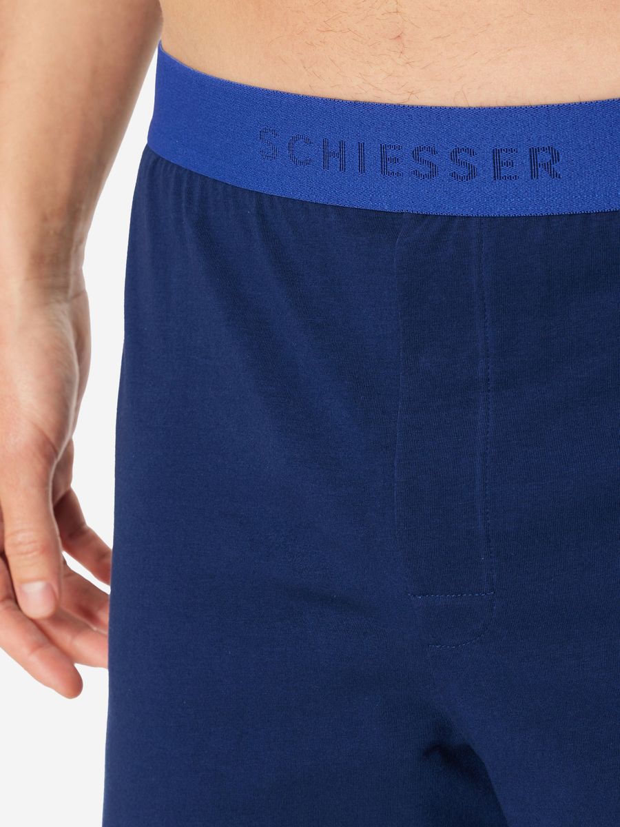 Kurzer blauer Herren Schlafanzug