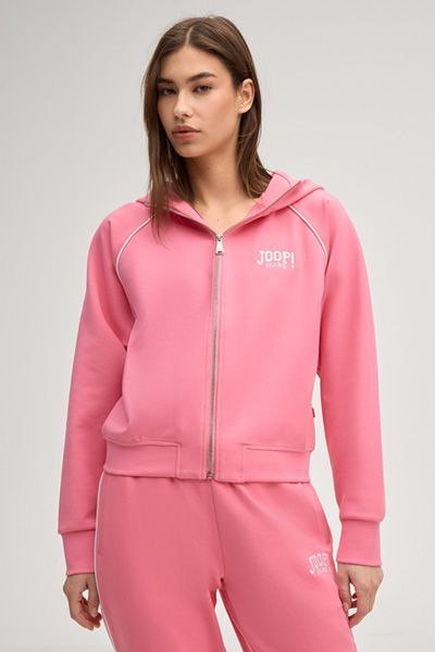 Joop Jeans Tito pink Baumwollmischung Kapuzen-Sweatshirtjacke unisex