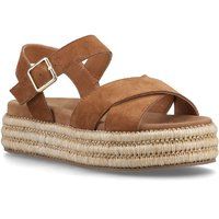 Hush Puppies Rosa Rafia Leder Damen Sandalen in Tan