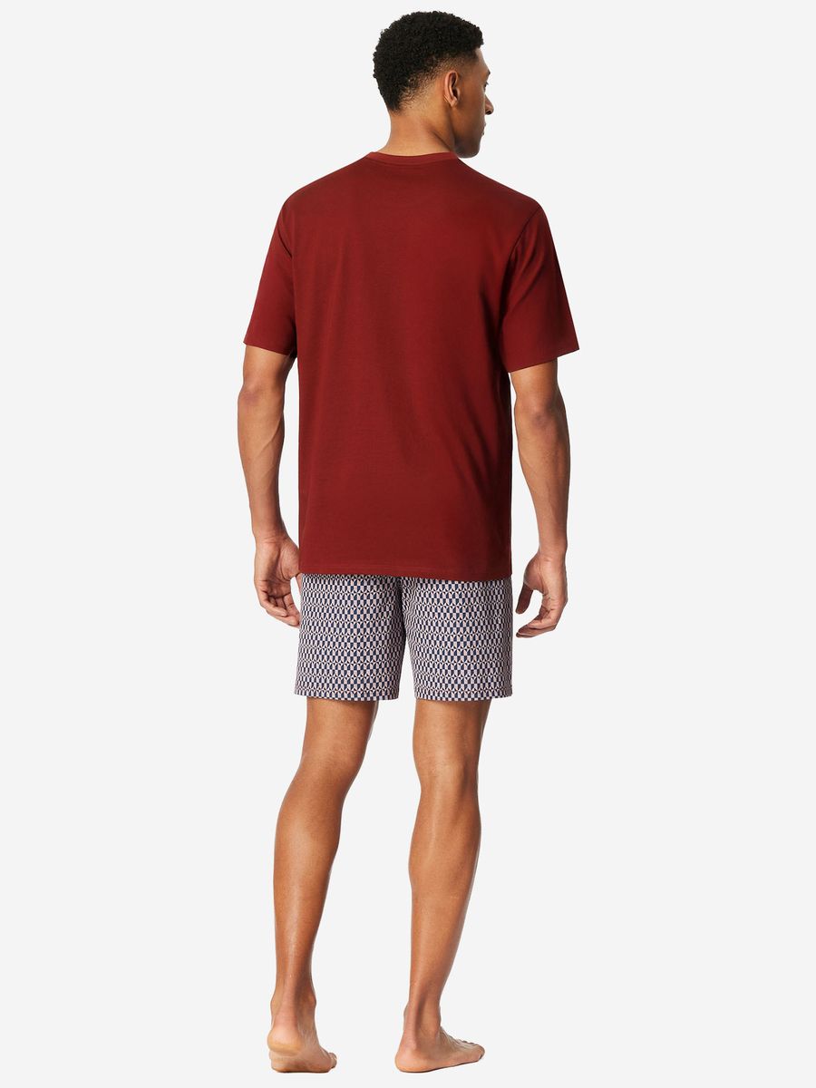 Kurzärmeliges Henley-Schlafanzug-Set