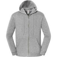 Unisex Kapuzenpullover mit Reißverschluss, Heather Grau