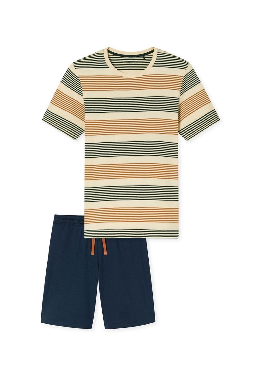 Herren Kurzarm Baumwoll Schlafanzug Set