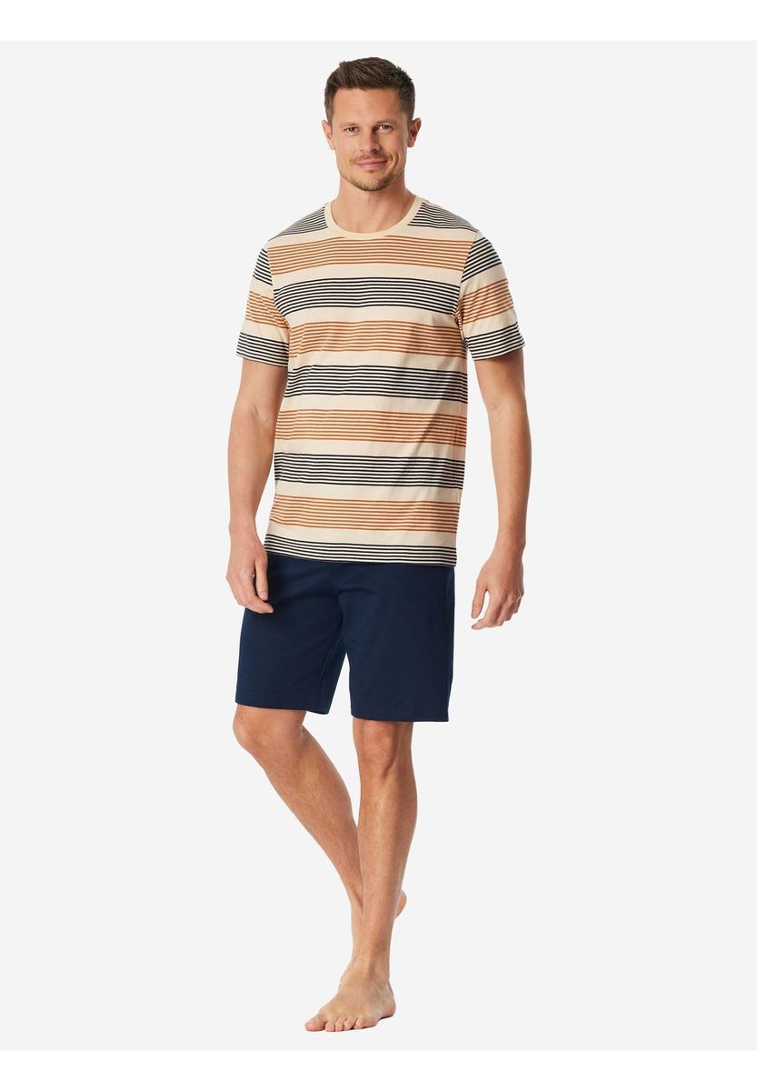 Herren Kurzarm Baumwoll Schlafanzug Set