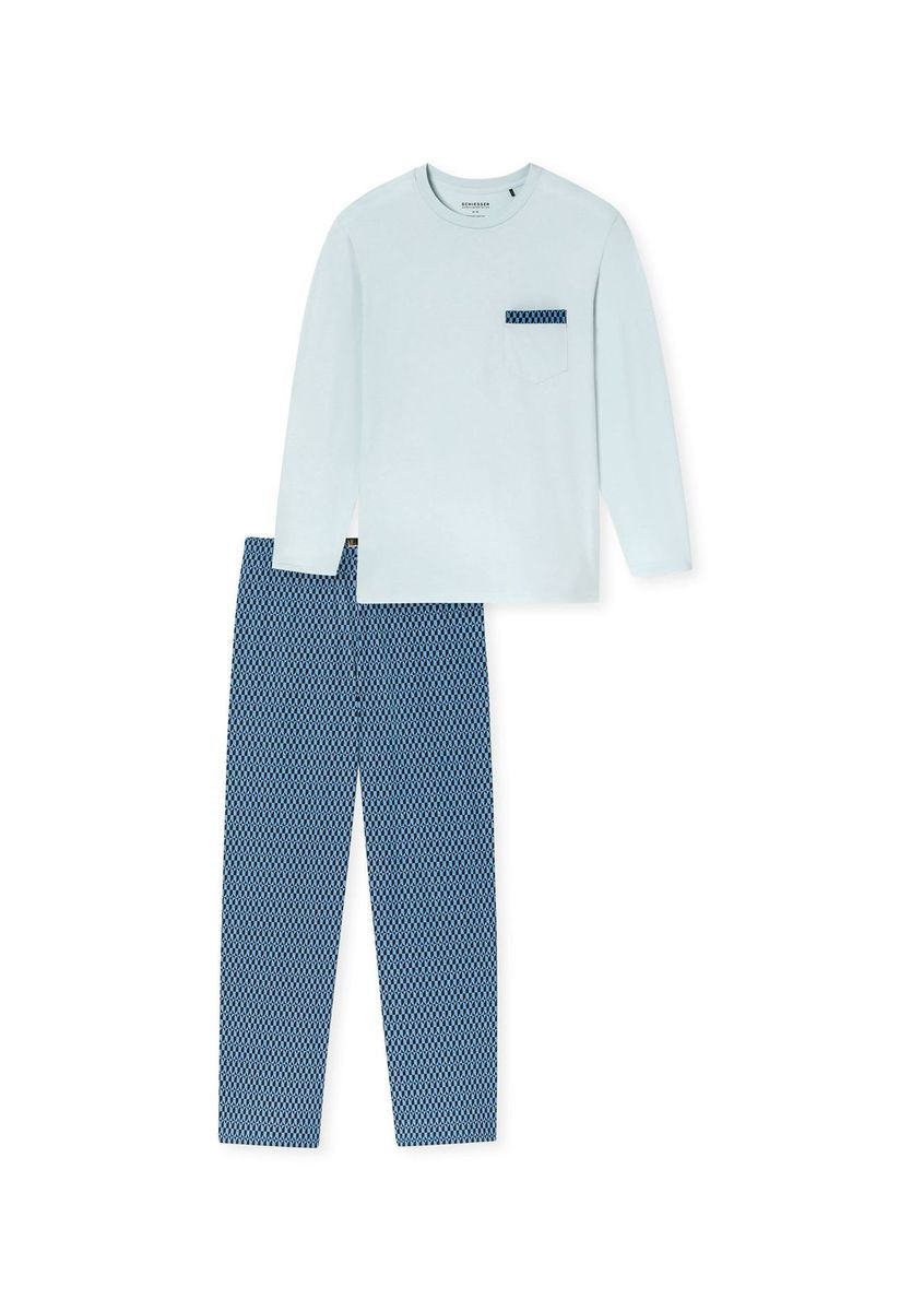 Bequemes Langarm-Pyjama-Set