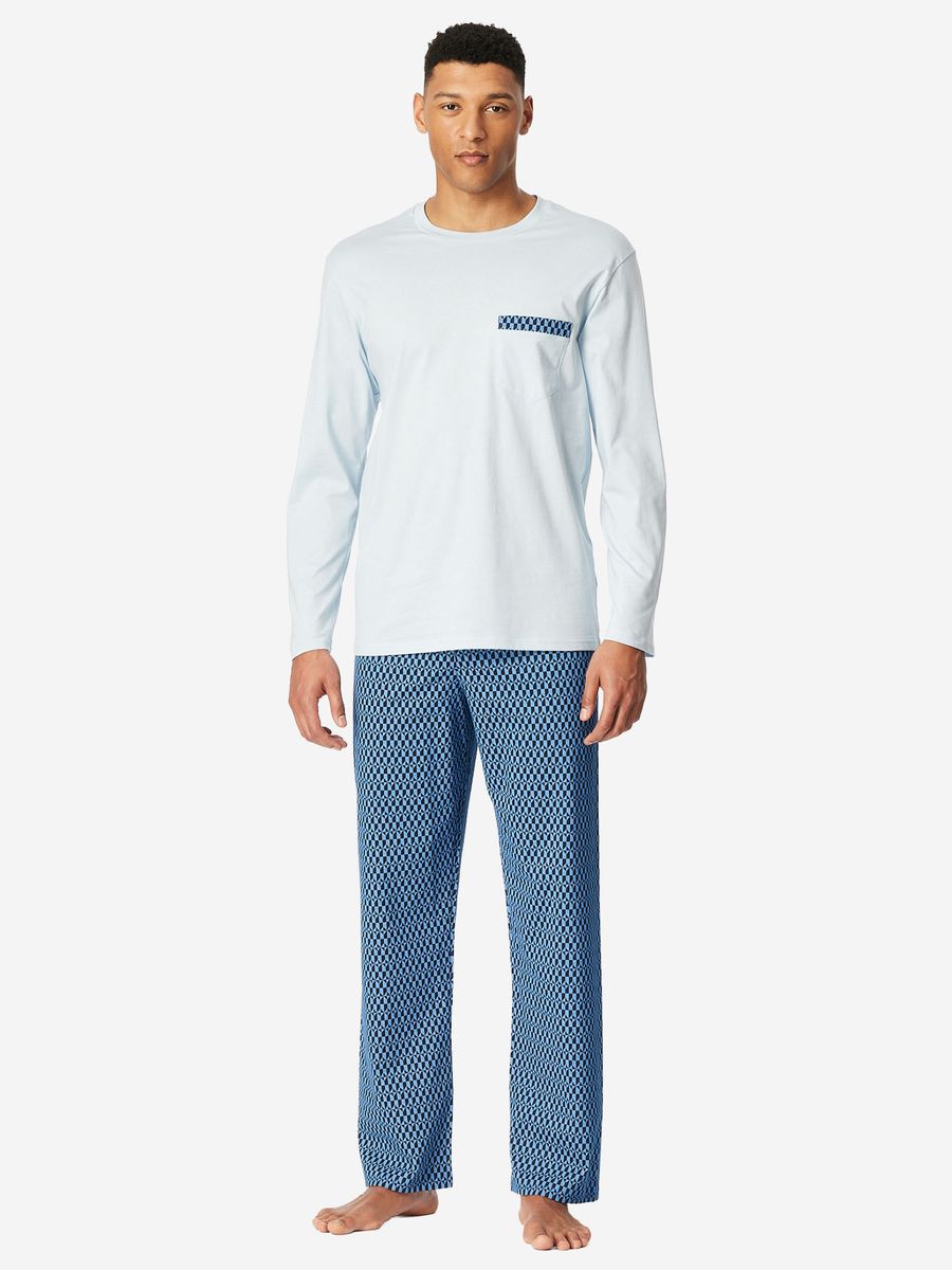 Bequemes Langarm-Pyjama-Set