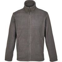 Unisex Holzkohle Fleecejacke mit Reißverschluss