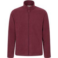 Mountain Warehouse - "Raso" Fleece-Oberteil für Herren, Durchgehender Reißverschluss (Dunkelrot)