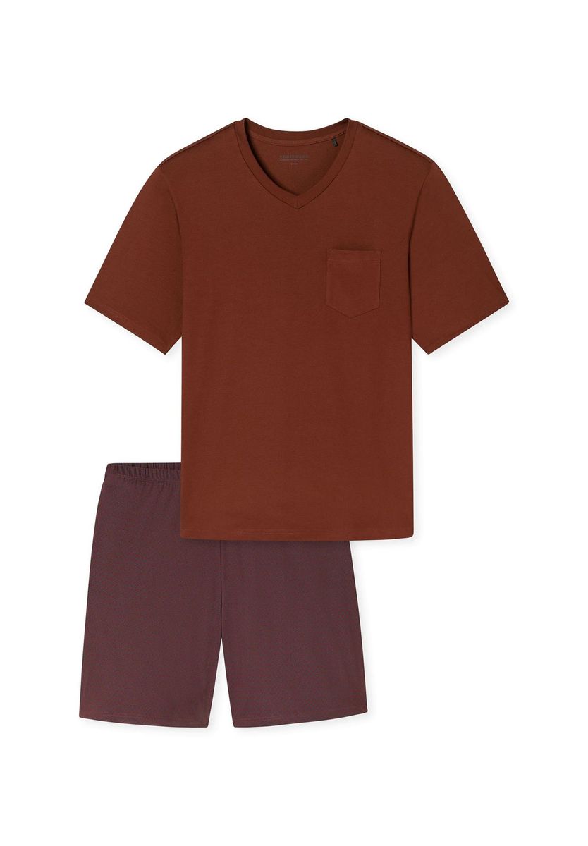 Herren Baumwoll Schlafanzug Set kurz