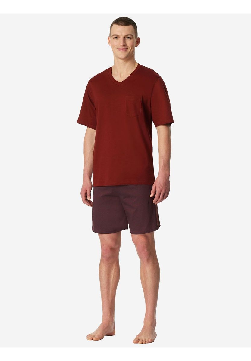 Herren Baumwoll Schlafanzug Set kurz