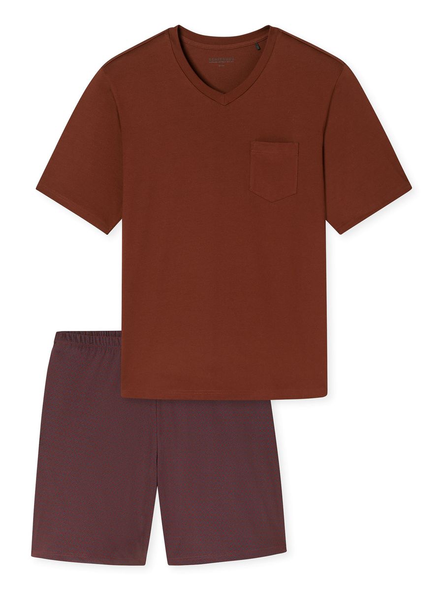 Herren Baumwoll Schlafanzug Set kurz