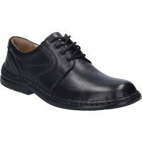 Klassischer schwarzer Derby-Schnürschuh aus Leder