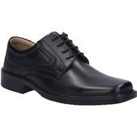 Klassischer schwarzer Derby-Schnürschuh aus Leder