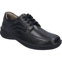 Klassischer schwarzer Leder Schnürschuh