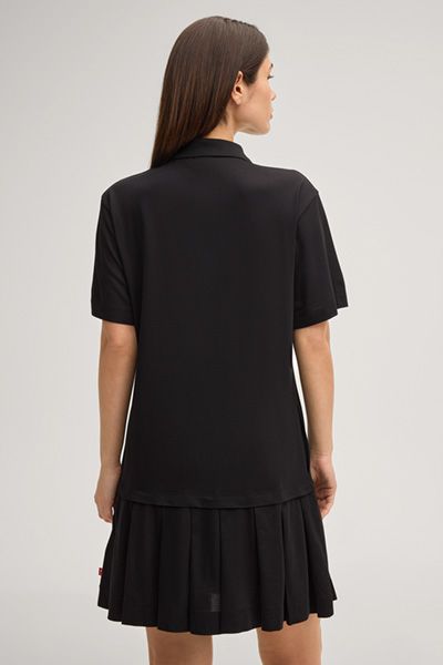 Joop! Jeans Tadena Schwarzes Polokleid mit Plisseerock