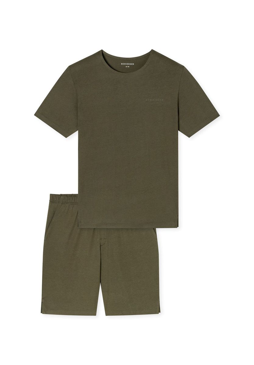 Modernes olivgrünes Pyjama-Set