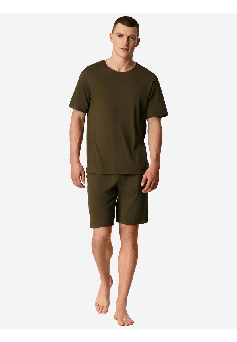 Modernes olivgrünes Pyjama-Set