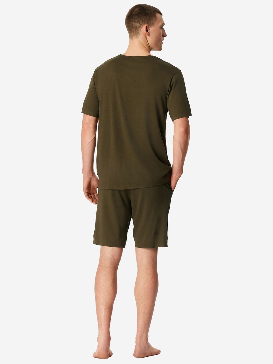 SCHIESSER Schlafanzug, kurz, für Herren, grün, 50
