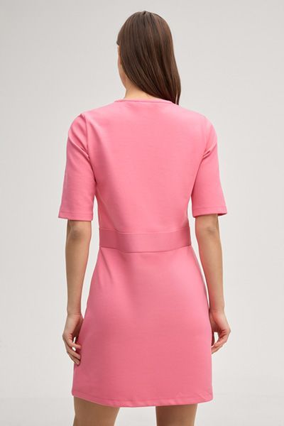 JOOP! Tri Pink Sweatkleid A-Linien-Silhouette Logo-Ripsband