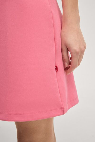 JOOP! Tri Pink Sweatkleid A-Linien-Silhouette Logo-Ripsband