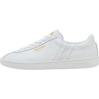Weißer Leder Low-Top Sneaker
