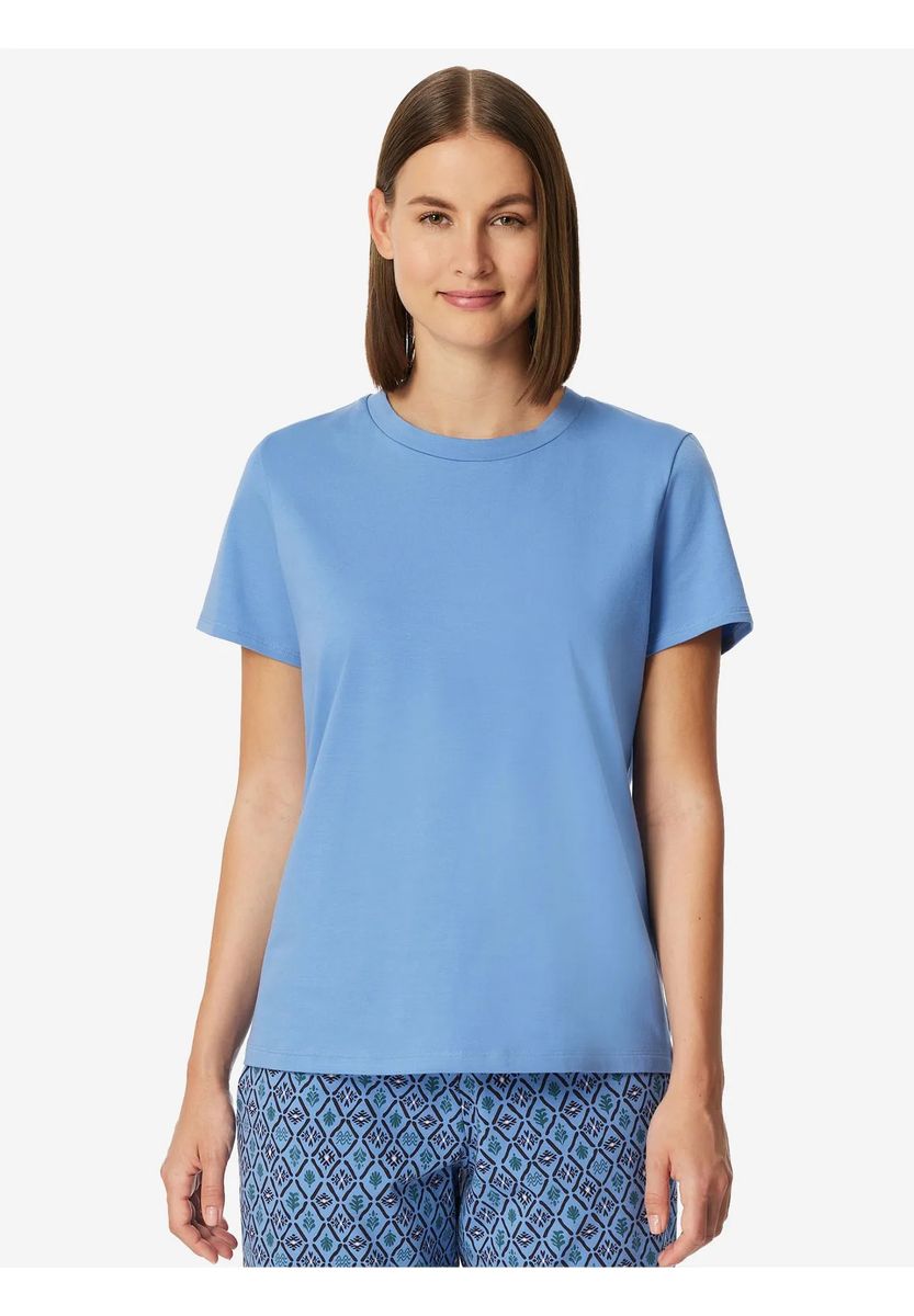 Locker Geschnittenes Lounge-Shirt mit Rundhalsausschnitt