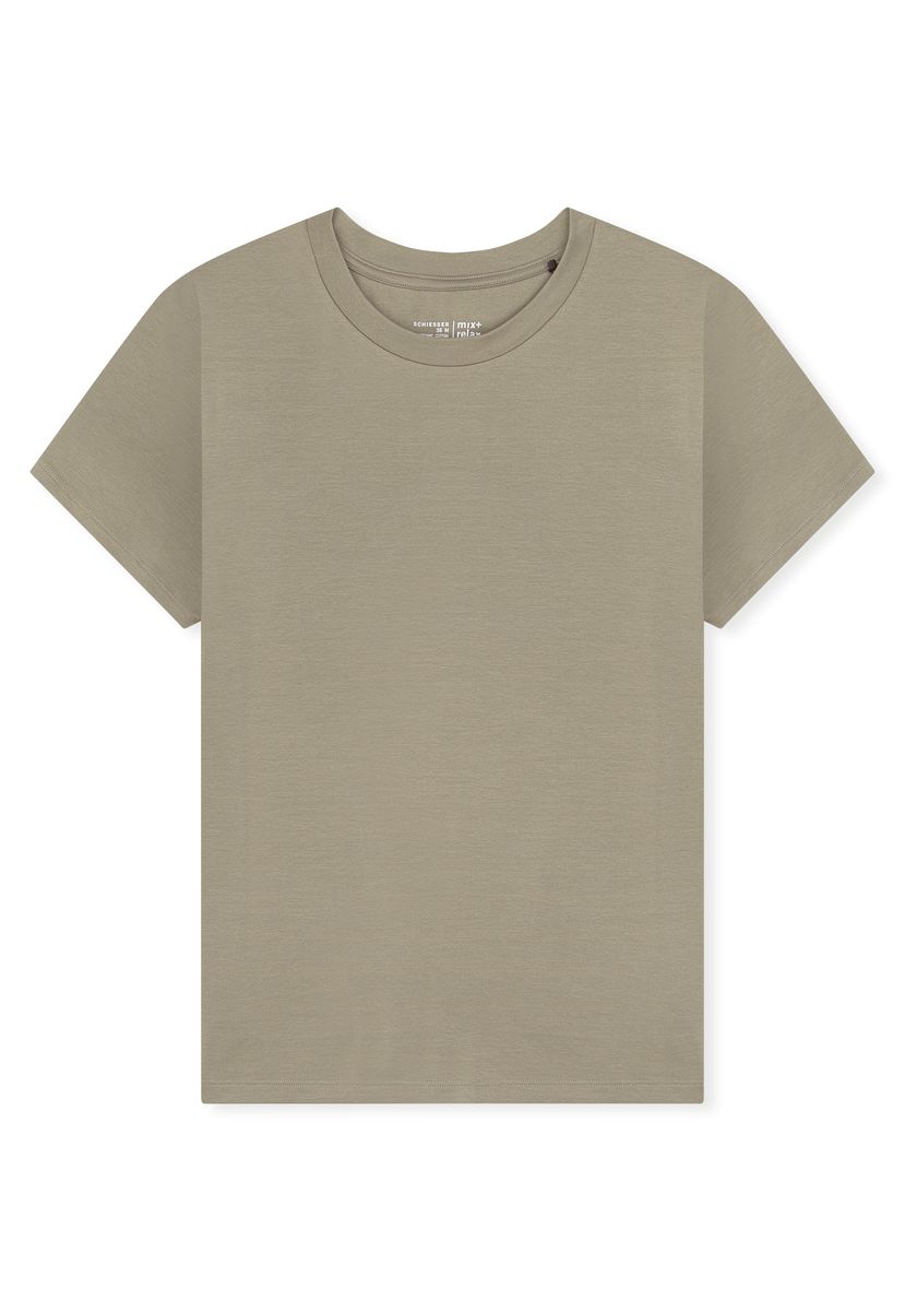 Locker Geschnittenes Lounge-Shirt mit Rundhalsausschnitt
