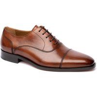 Chapman & Moore Zehenkappen-Oxford-Lederherrenschuhe in Schokolade